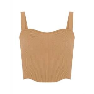 NEW PAOLA BERNARDI women's juliana crop top in caramel